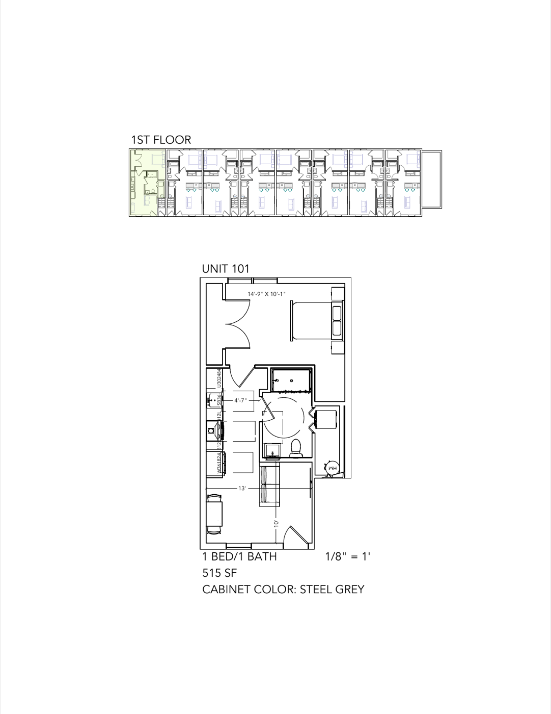 1 Bedroom floorplan
